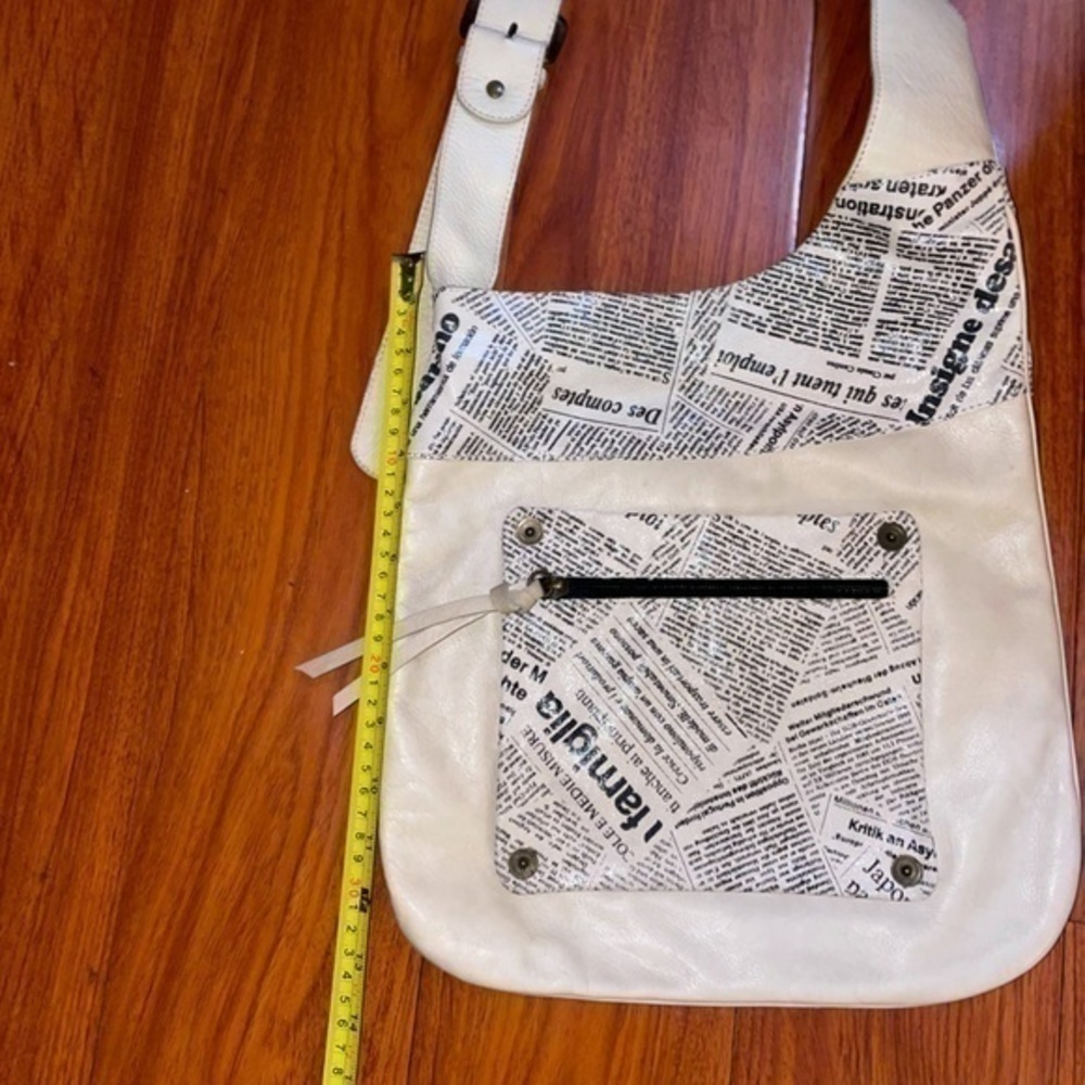 Maurizio Taiuti gazette newspaper purse crossbody bag made in Italy - Picture 5 of 12